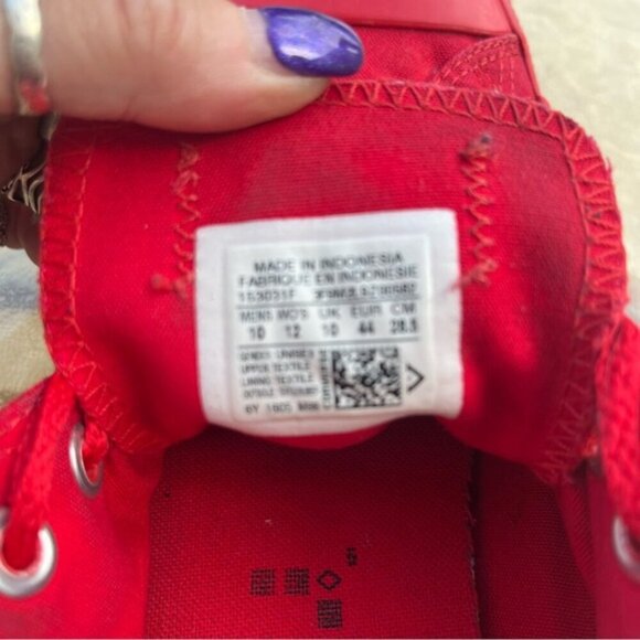 Converse Chuck Taylor All Star Low Tops Red Size Men's 10, Women's 12 - Picture 10 of 12